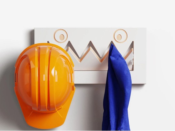 Вешалка для детей AMBIVALENZ FLPPS MONSTERHNG 40x20-1 - WHITE