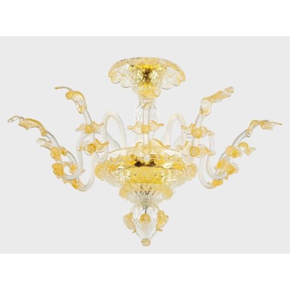 Потолочные светильники Sogni Di Cristallo GOLD APOLLO WITH LEAVES