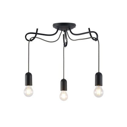 Потолочные светильники Lucande JORNA BLACK 3 / GREY