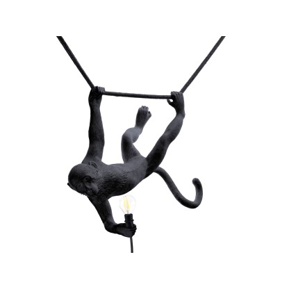 Подвесные светильники садовые Seletti THE MONKEY LAMP BLACK SWING