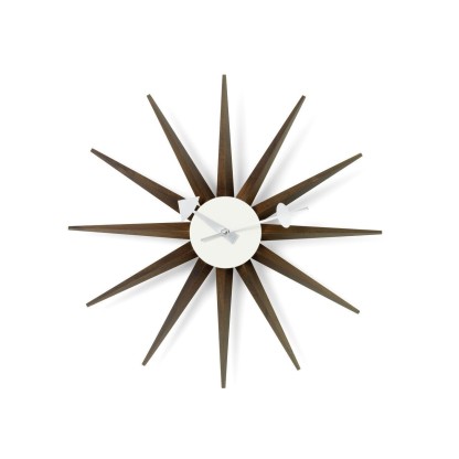 Часы In Stock VITRA - SUNBURST CLOCK WALNUT