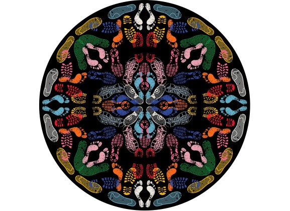 Ковер Qeeboo LET'S DANCE HUMAN TRACES