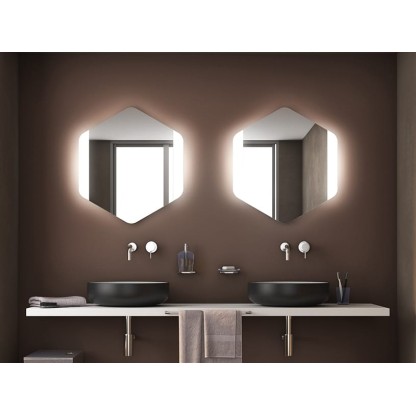 Зеркало для ванной комнаты KOH-I-NOOR ESAGONO LED FRONTALE