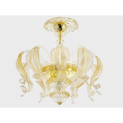 Потолочные светильники Sogni Di Cristallo ATENA WITH GOLD LEAVES