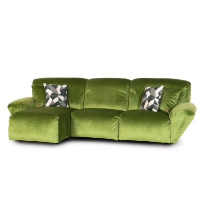 Диван угловой в бархатной обивке Mantellassi 1926 BELUGA