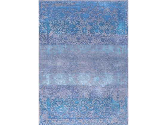Ковер Zollanvari ABRASHED FLORAL CARTOUCHES IN TURQUOISE &amp; BLUE ON SILVER GRE