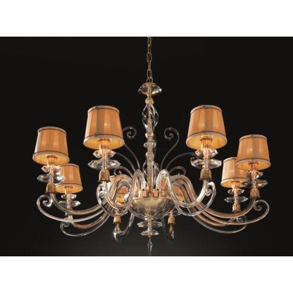Подвесные светильники Euroluce Lampadari ALICANTE SATIN L8 SHADE