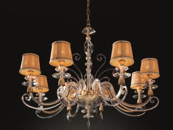 Подвесные светильники Euroluce Lampadari ALICANTE SATIN L8 SHADE