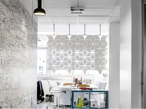 Перегородки bloomming FACET Hanging Room Divider 136x89cm