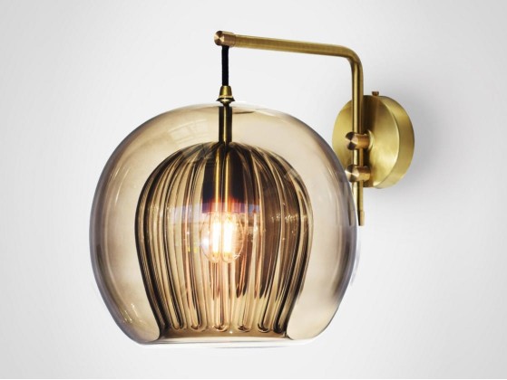 Бра - настенная лампа Marc Wood Studio PLEATED CRYSTAL SMOKE