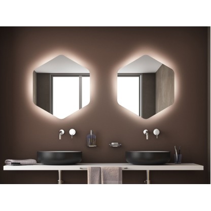 Зеркало для ванной комнаты KOH-I-NOOR ESAGONO LED AMBIENTE