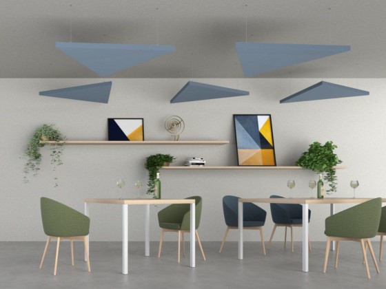 Самонесущие звукоизолирующие подвесные потолки Caruso Acoustic SAIL