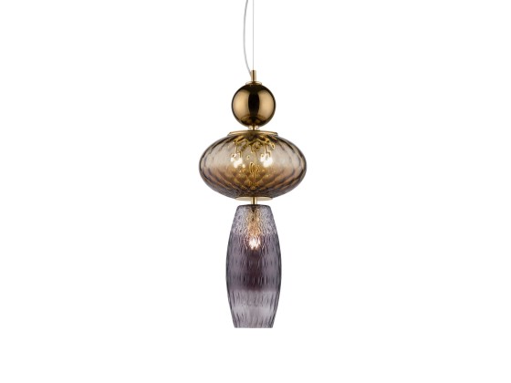 Подвесные светильники Euroluce Lampadari HARMONY SMALL FUM BROWN