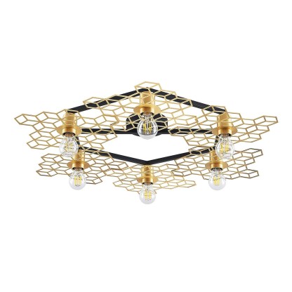 Потолочные светильники Lucande ALEXARU GOLD 6 ROUND