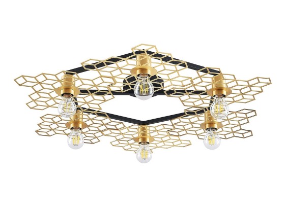 Потолочные светильники Lucande ALEXARU GOLD 6 ROUND