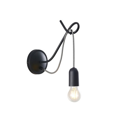 Бра - настенная лампа Lucande JORNA BLACK / GREY CABLE