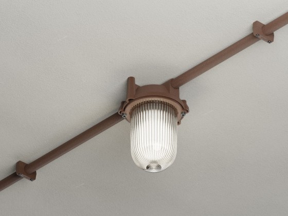 Уличные наружные потолочные светильники Genuit GLOBO CORTEN