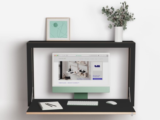 Секретеры AMBIVALENZ FLPPS BOX DESK 100x60x20 - BLACK