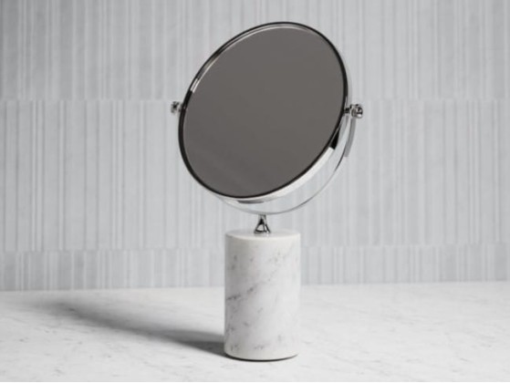 Зеркало круглое из каррарского мрамора LUSSO ELERA