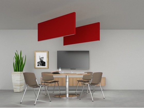 Самонесущие звукоизолирующие подвесные потолки Caruso Acoustic FLAG