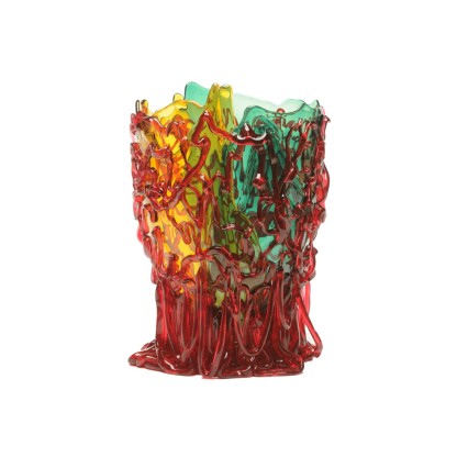 Ваза в цветах желтый - зеленый - фуксия Corsi Design MEDUSA EXTRA