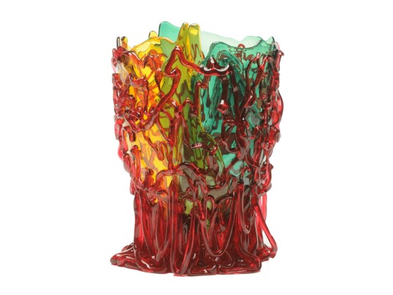 Ваза в цветах желтый - зеленый - фуксия Corsi Design MEDUSA EXTRA