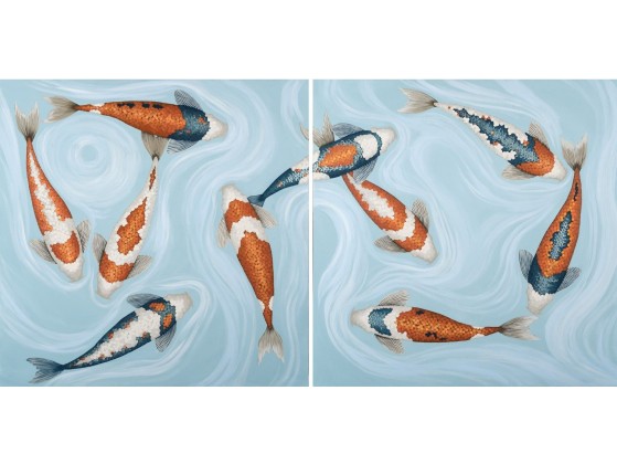 Картина NOVOCUADRO ART COMPANY Koi Pacific I &amp; II