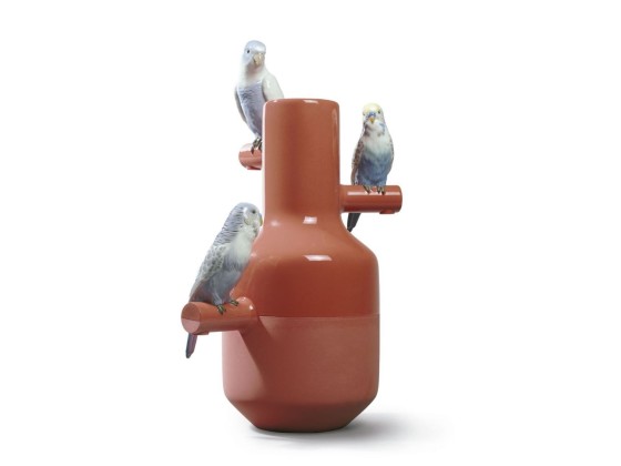 Ваза Lladro PARROT PARADE CORAL RED