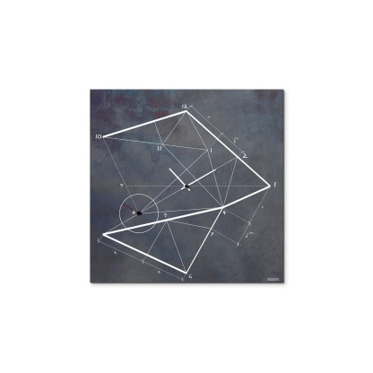 Часы Designobject.it TIME LINE BLACK STEEL