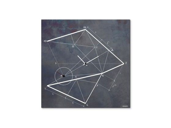 Часы Designobject.it TIME LINE BLACK STEEL