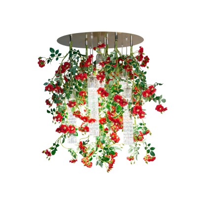 Потолочные светильники VGnewtrend FLOWER POWER WILD RED ROSES ROUND