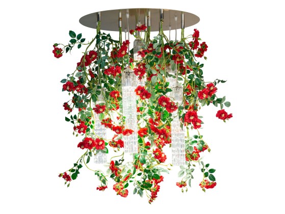 Потолочные светильники VGnewtrend FLOWER POWER WILD RED ROSES ROUND