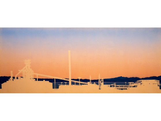 Плакат ARTDESIGNBOX ACCIAIERIE DI PIOMBINO ARANCIO