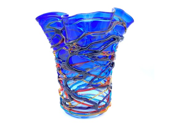 Ваза YourMurano CHROMA FLY BLUE