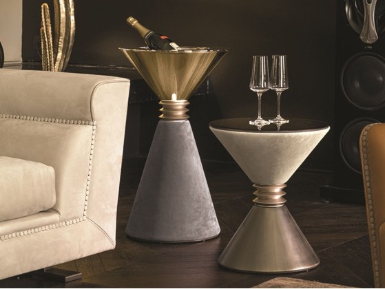 Столик со вставкой из нержавеющей стали Longhi ANGIE