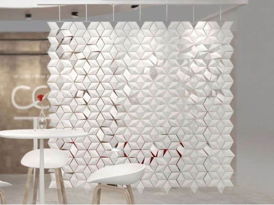 Перегородки bloomming FACET Hanging Room Divider 238x226cm