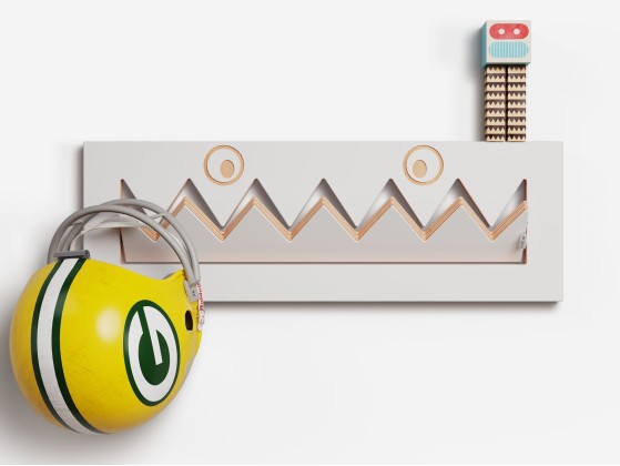 Вешалка для детей AMBIVALENZ FLPPS MONSTERHNG 60x20-1 - WHITE