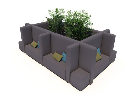 Садовый диван IKONO OFFICE CUBE L