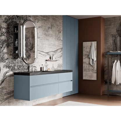 Тумба с интегрированной столешницей и раковиной Cerasa SEGNO