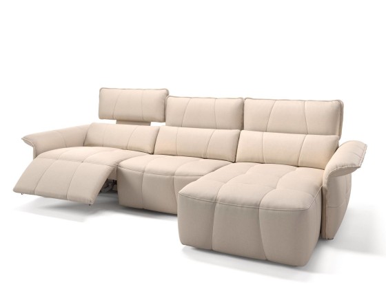 Диван в молочной коже Sofanella ADRIA