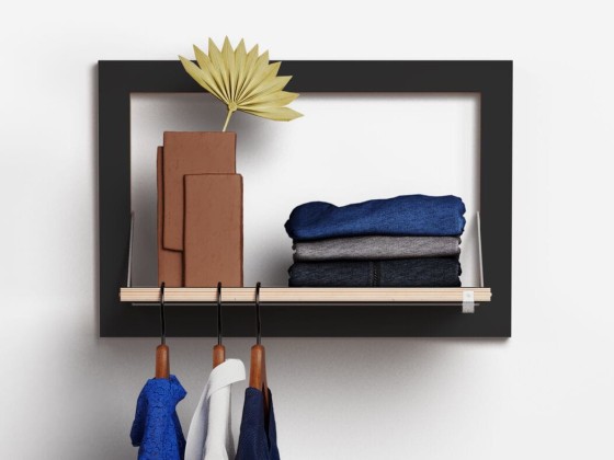 Вешалка AMBIVALENZ FLPPS HNGRAIL 60x40-1 - BLACK