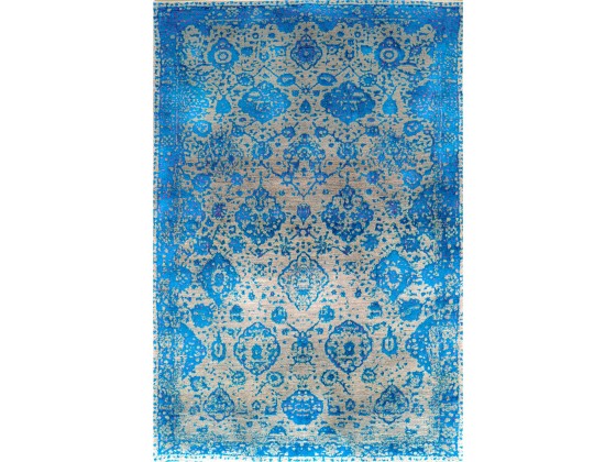 Ковер Zollanvari ABRASHED FLORAL CARTOUCHES IN BLUE ON SILVER GREY