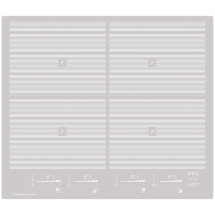 Индукционная варочная панель Kuppersbusch KI 6800.0 GE стальная рамка