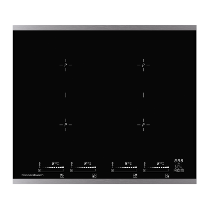 Индукционная варочная панель Kuppersbusch KI 6800.0 SE стальная рамка