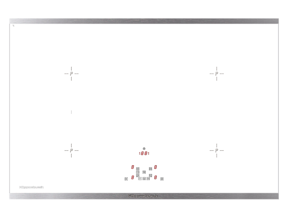 Индукционная варочная панель Kuppersbusch KI 8520.0 WE стальная рамка