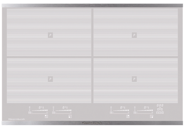 Индукционная варочная панель Kuppersbusch KI 8800.0 GE стальная рамка