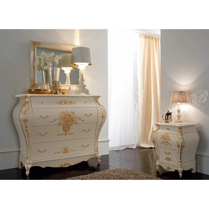 Комод с 3-мя ящиками - декорирован резными элементами ручной работы Armadi