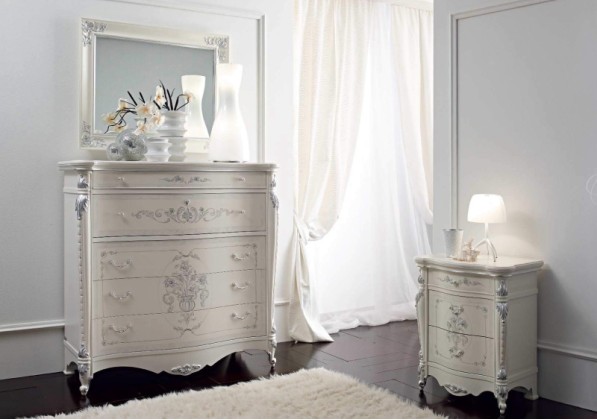 Фигурный комод с 5-мя ящиками - роспись ручной работы Armadi