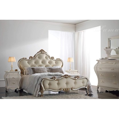 Спальная кровать в обивке - капитоне Armadi