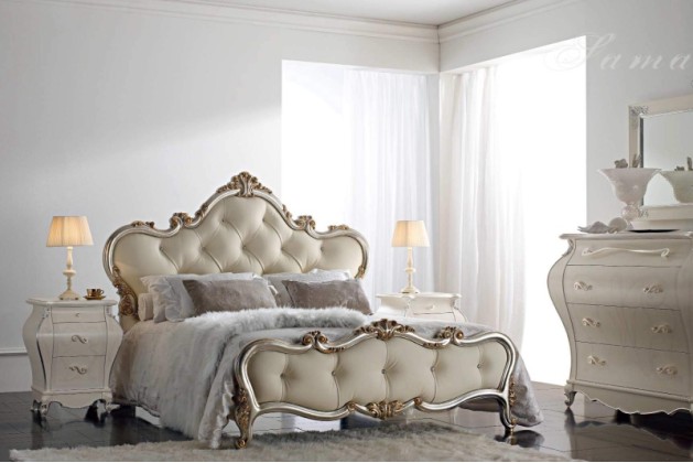 Спальная кровать в обивке - капитоне Armadi